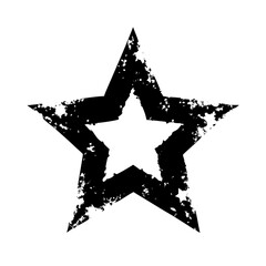 Stencil Star Frame Dirty Texture Border, Black Brush frame