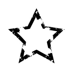 Stencil Star Frame Dirty Texture Border, Black Brush frame