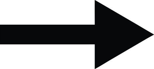 Black Arrow Right: A bold, simple black arrow pointing to the right, ideal for navigation, direction, or next step indicators.
