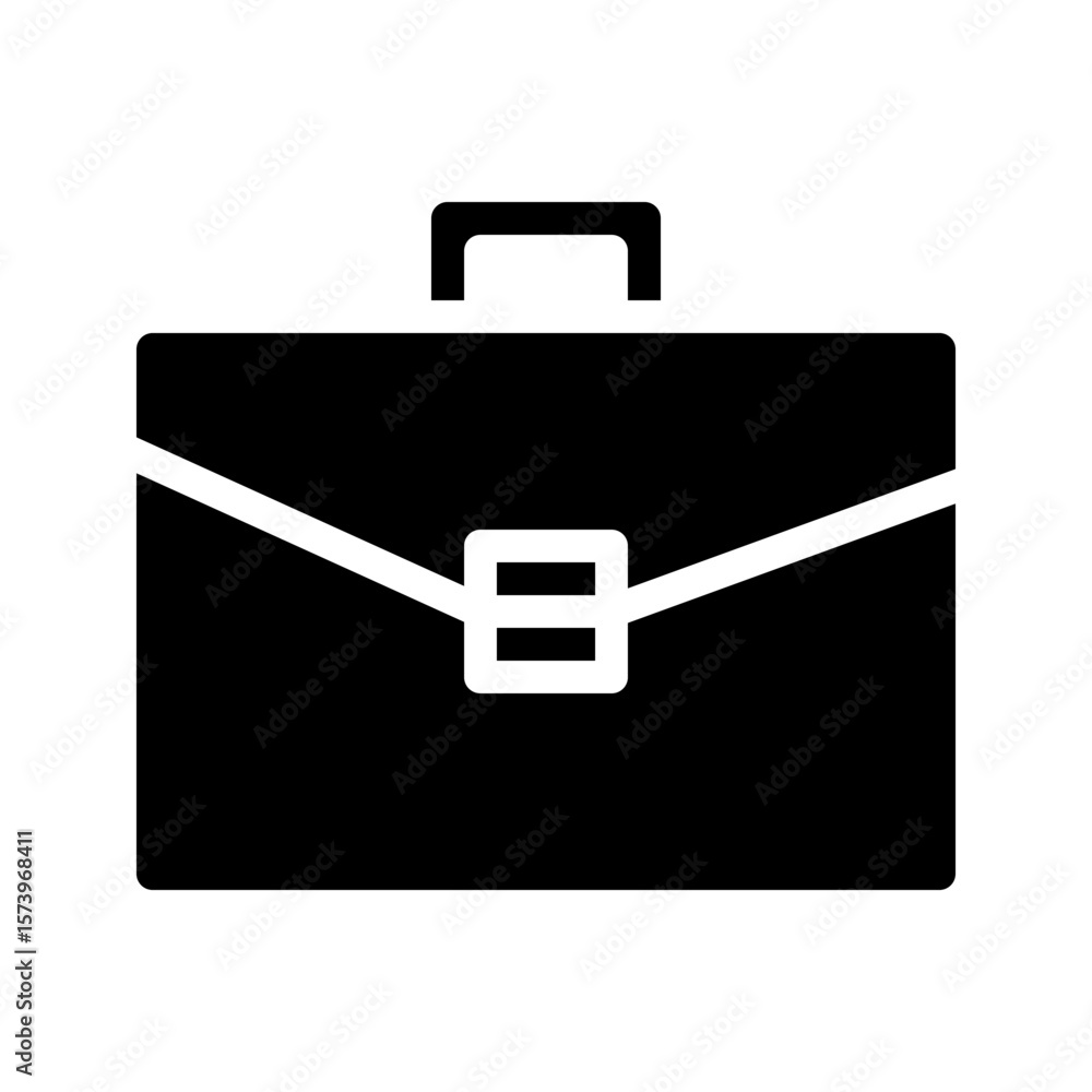 Poster briefcase glyph icon. suitable for use in software and device icon design. vector illustration.