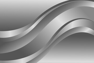 Elegant abstract silver metallic background. Luxurious wave design. Suitable for templates, banners, covers, sales, business, events, awards, websites, pages, and more