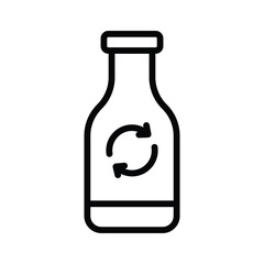 An outline style icon of recycle bottle