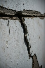 Close-up of Cracked Wall Texture Abstract Architectural Detail