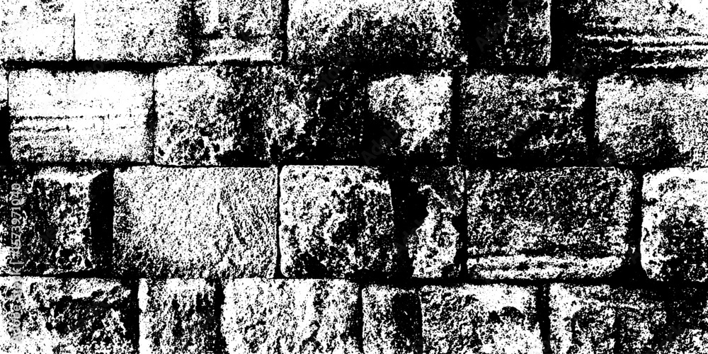 Poster grungy concrete block texture with distressed seam joints for design overlay