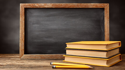 blackboard with chalk on blackboard