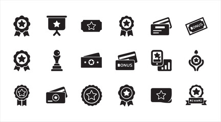 solid reward icons including gifts, bonus cards, and loyalty badges.