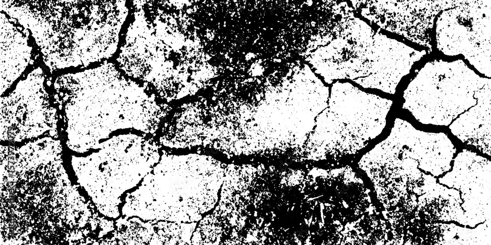 Poster cracked desert earth pattern with polygonal plates texture for design and overlay