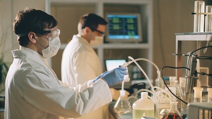 Professional health care researchers working