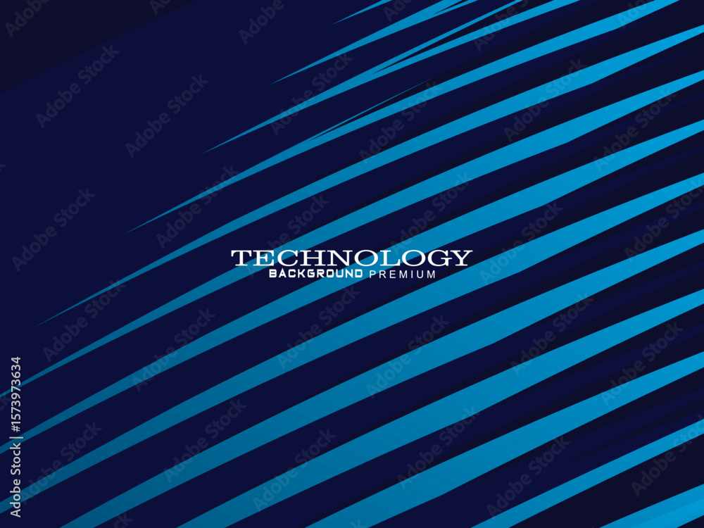 Aufkleber futuristic abstract technology shining gradient blue light lines on modern line pattern blue backgro