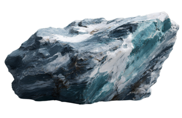  Colorful gemstone rock on pure transparent background