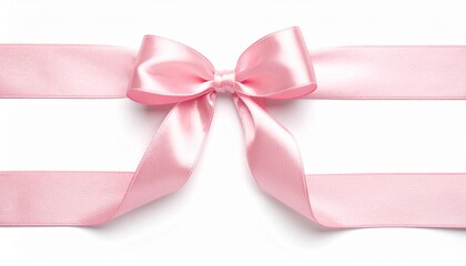 pink bow with ribbon