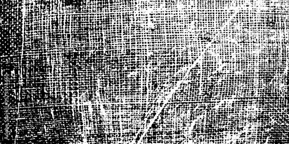 Poster dense crosshatch fabric weave texture with irregular grunge effect for design overlay