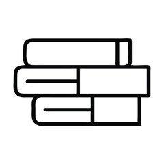 Stacked rectangular blocks simple outline illustration in black and white on a white background