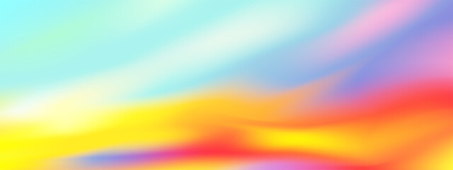 Hologram Gradient of Rainbow Light or Prism Effect,Abstract background pastel graphic fluid shiny pearlescent texture.Vector blurred Iridescent light surface