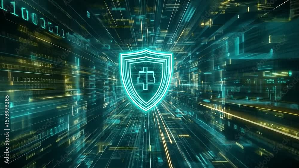 Poster digital shield in a data stream tunnel