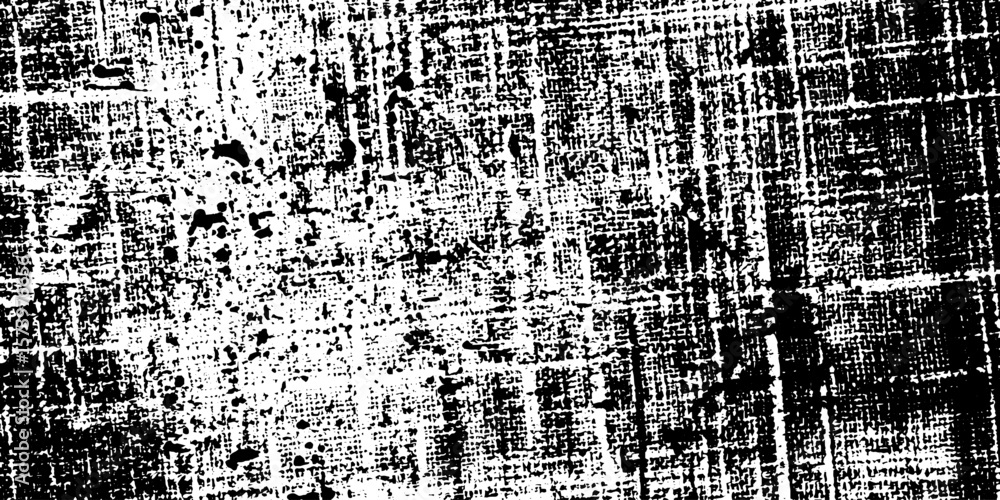 Poster distressed tartan fabric texture with worn weave and scatter overlay effect for design