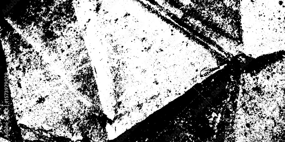 Aufkleber abstract etched crystal mineral with sharp facet lines for distressed design overlay