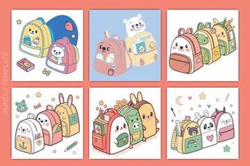 Great collection of different types of backpacks