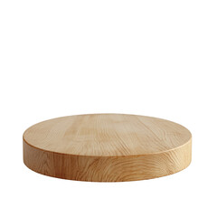Round Wooden Platform Minimalist Design Product Display isolated on a transparent background