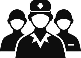 Naklejka premium Medical team icon