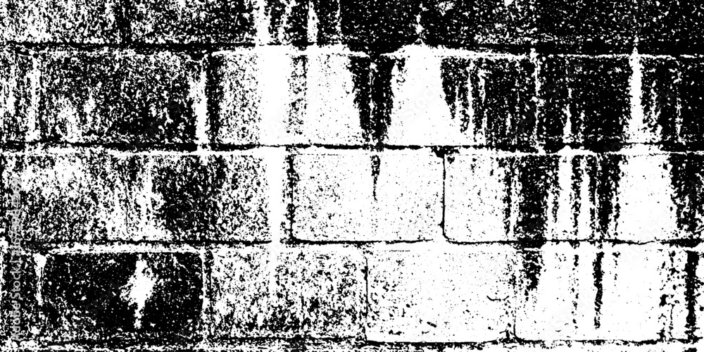 Poster grime smeared subway tile texture with grout for grunge overlay effect