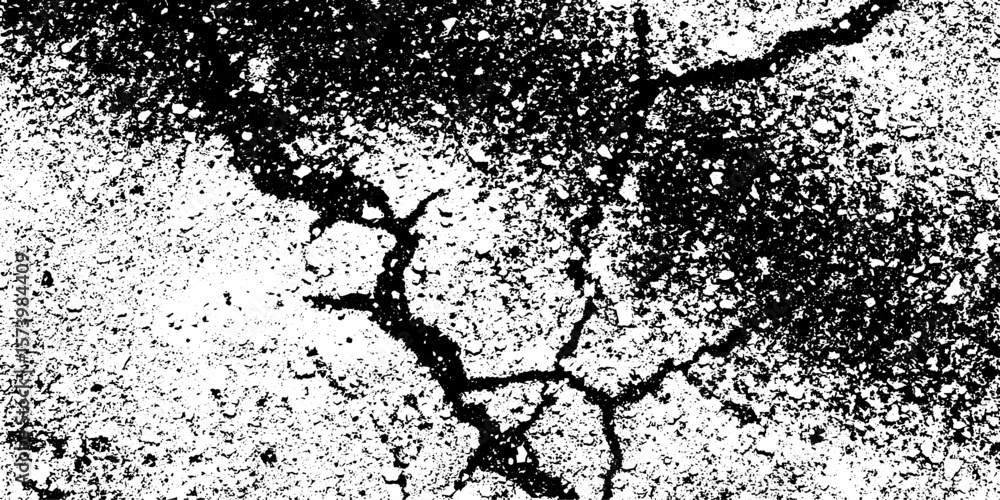 Poster gritty asphalt surface with scattered gravel texture background for design overlay