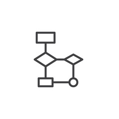 Data flow pipeline line icon