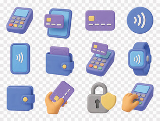 3D Payment Vector Icon Set