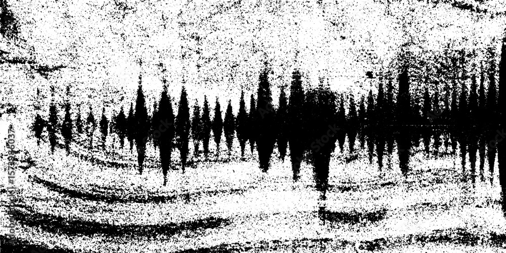 Poster abstract ink jet glitch art with distorted scanline pattern
