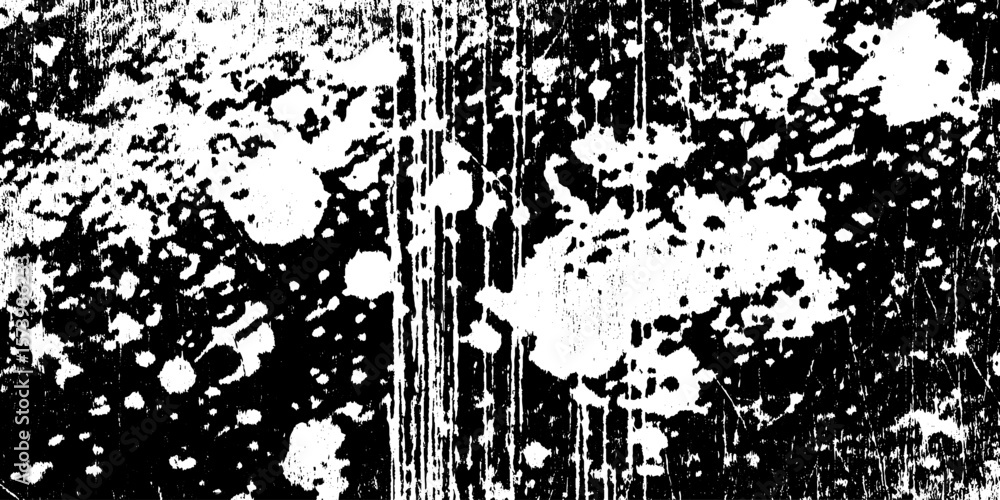 Poster grungy ink splotch map background with random blot cluster overlay effect for distressed designs