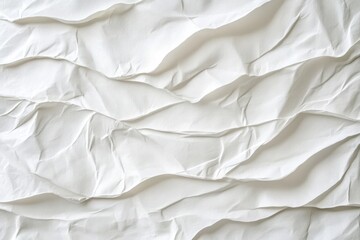 Obraz premium white crumpled wrinkled paper poster texture background