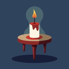 christmas table with candles