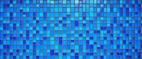 Abstract blue mosaic wallpaper with a trendy, geometric pattern ,  geometric,  angles