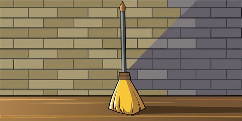 broom on a floor