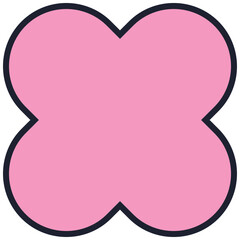 도형 라인 귀여운 기호 벡터 스마일