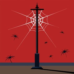 silhouette of a power station