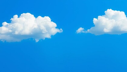 Abstract white clouds isolated on a vibrant blue background  Vector illustration,  digital,  wispy