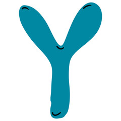 Hand drawing unique ugly abjad font kids letterring