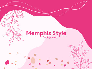 Simple Memphis Style Background Template