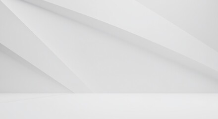 Abstract White Architectural Design:  Subtle Gradients and Angular Forms