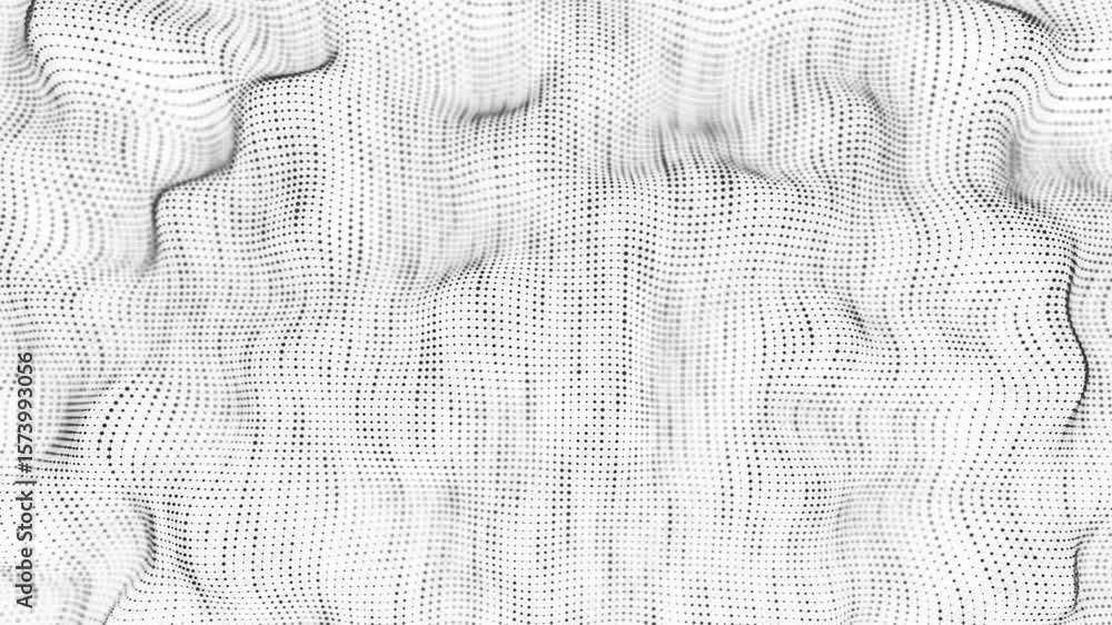 Aufkleber dynamic wave with connected dots and lines on a white background. digital wave background concept. a
