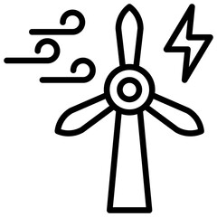 Obraz premium Wind Energy Icon