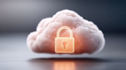 Data on cloud for commercial use, symbolizing business digital transformation, data security, and advanced cloud technology.