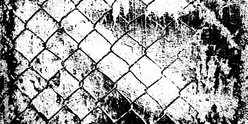 Poster grunge rusted chain link fence texture overlay for distressed design projects