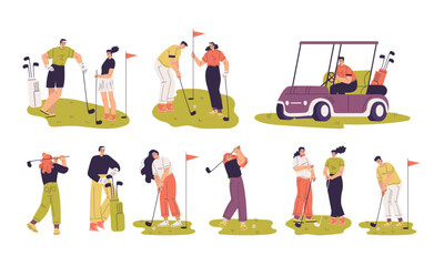 Vibrant and Colorful Golf Activities and Scenes Beautifully Illustrated for Everyone