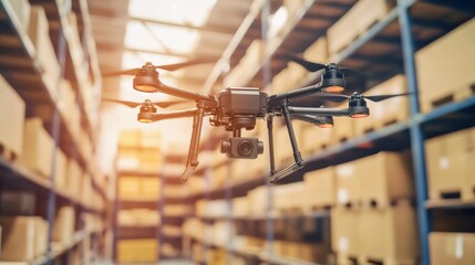 Automated warehouse inventory management utilizing drone technology for precision