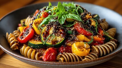 Whole Grain Vegan Pasta with Roasted Vegetables