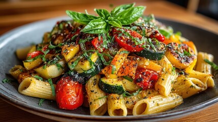 Whole Grain Vegan Pasta with Roasted Vegetables