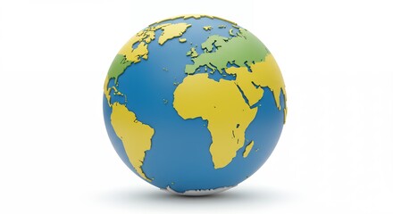 Colorful illustrative world globe