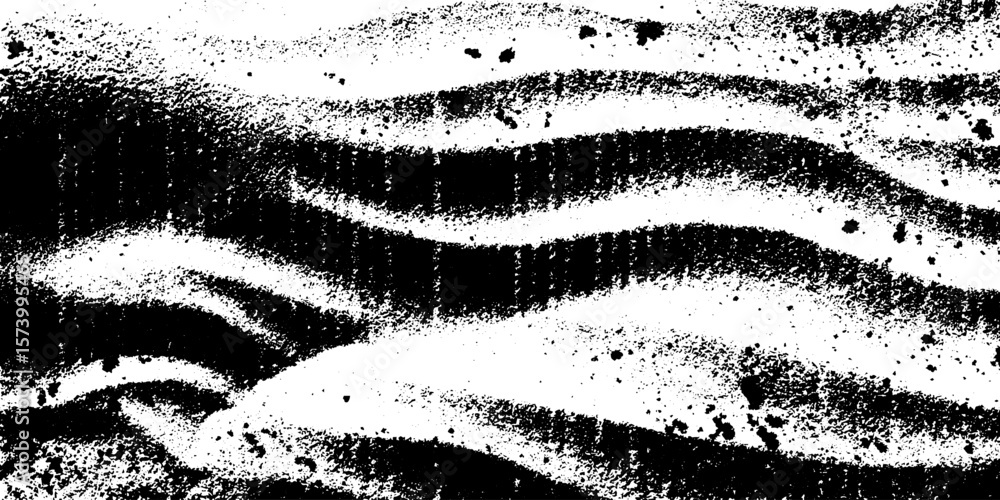 Poster grunge sand dune ripple pattern with soft curves and wind effect for textured design